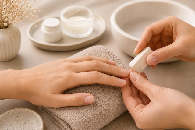 Usunięcie hybrydy + manicure japoński